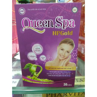 Viên uống đẹp da Queen Spa HP Gold- Hỗ trợ cải thiện nội tiết tố nữ, giảm bốc hỏa, nám, xạm da, da xuống sắc, nhăn da.