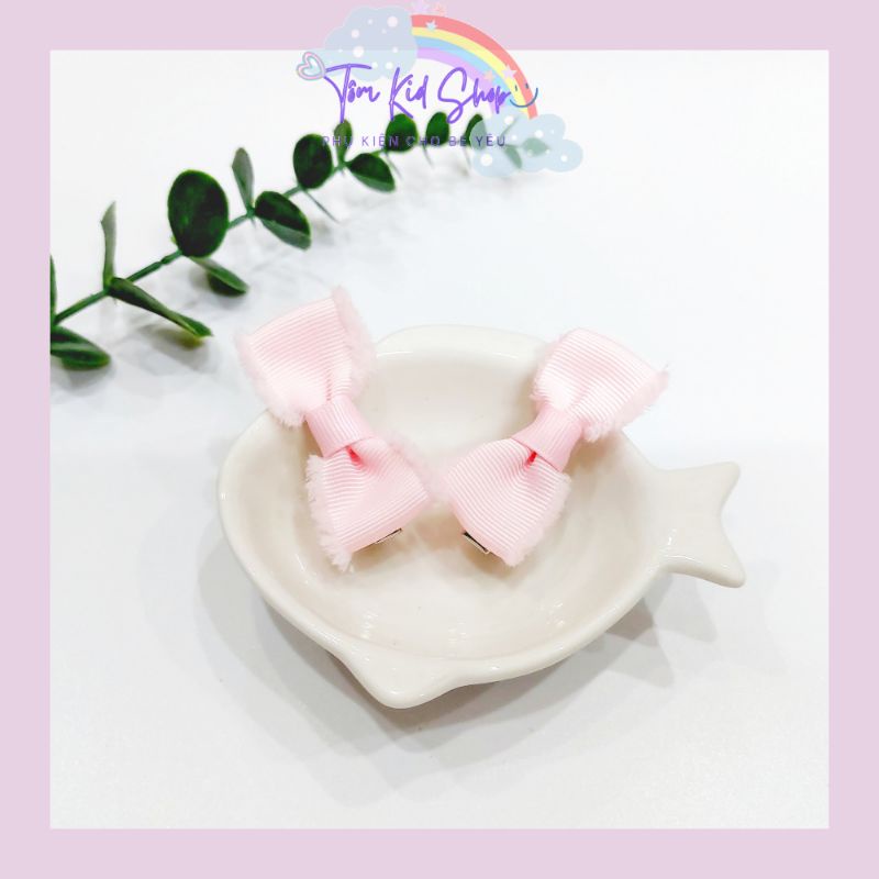 Kẹp tóc hình nơ nhỏ cho bé gái,Baby Tôm