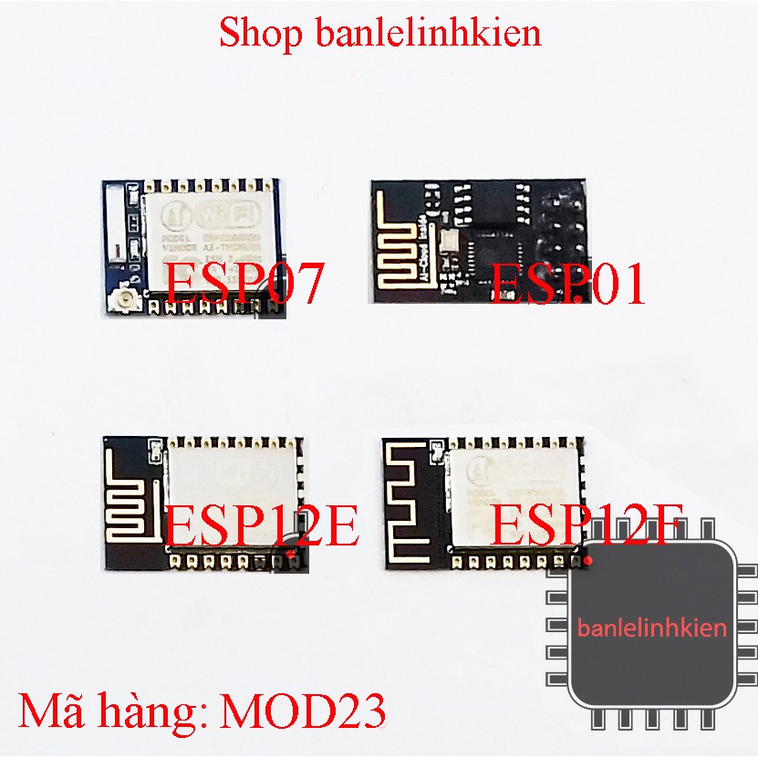 Module thu phát sóng wifi ESP8266 các phiên bản