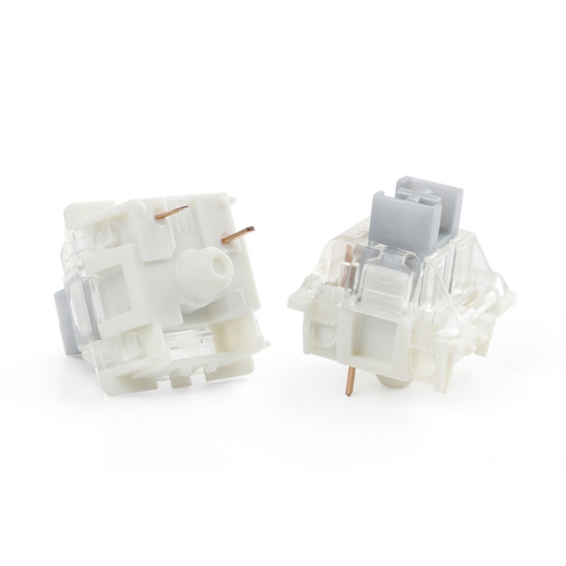 Set 2 công tắc bàn phím cơ màu bạc SMD 5P 45g