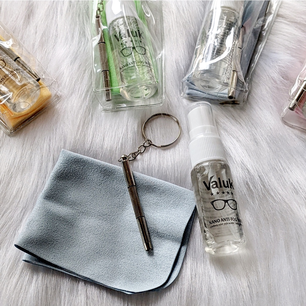 Bộ chai xịt nano chống bám hơi nước, hơi sương cho mắt kính
