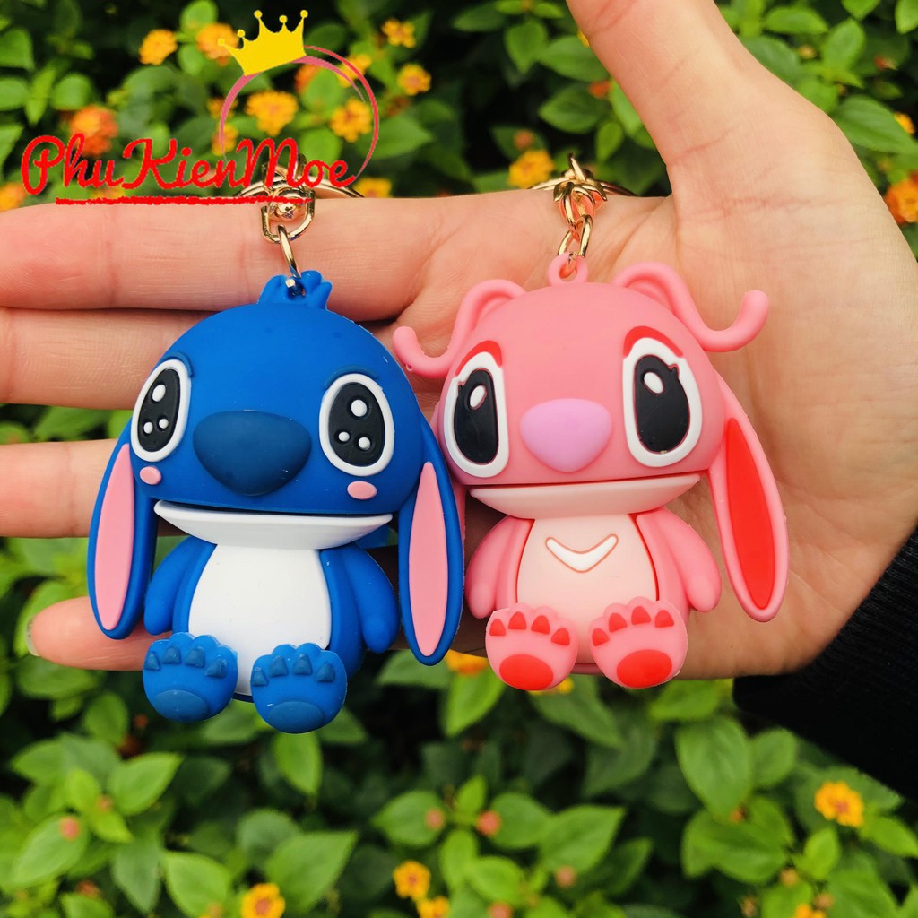 Móc chìa khóa đôi hình lilo stitch dành cho tình bạn , tình yêu handmade