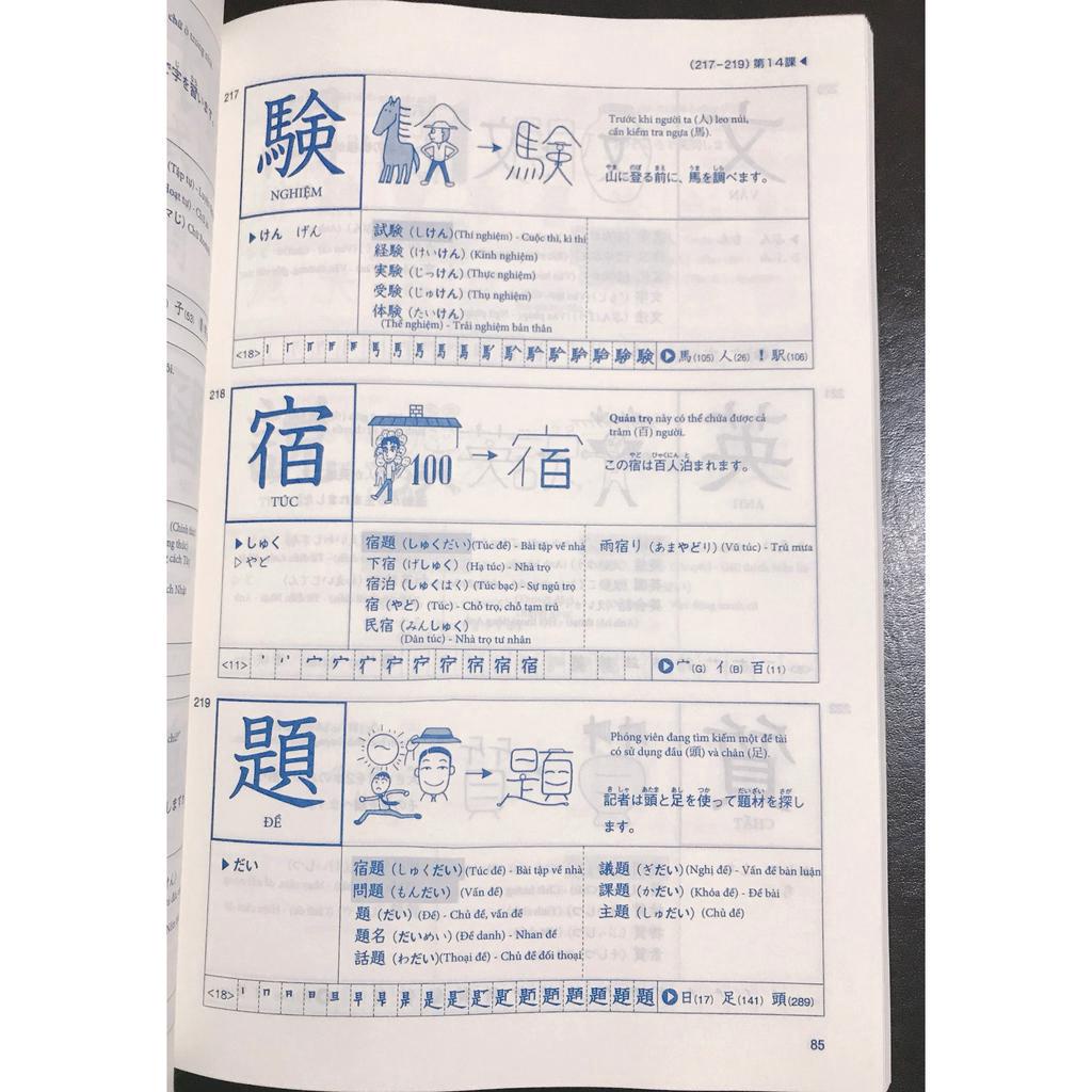 Sách - Kanji Look And Learn - 512 Chữ Kanji Có Minh Họa Và Gợi Nhớ Bằng Hình Cấp Độ N4, N5