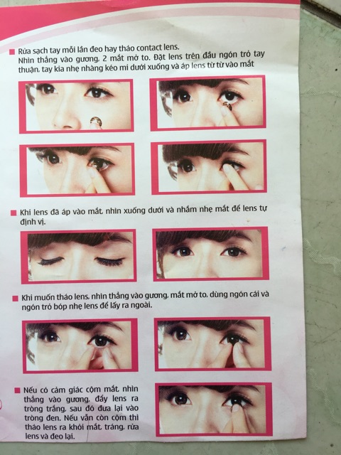 giá 1 cặp Lens Nâu choco không giãn tự nhiên có LỆCH ĐỘ sẵn 0-9 độ kính áp tròng cận chính hãng Hàn quốc 14.0mm G1-026