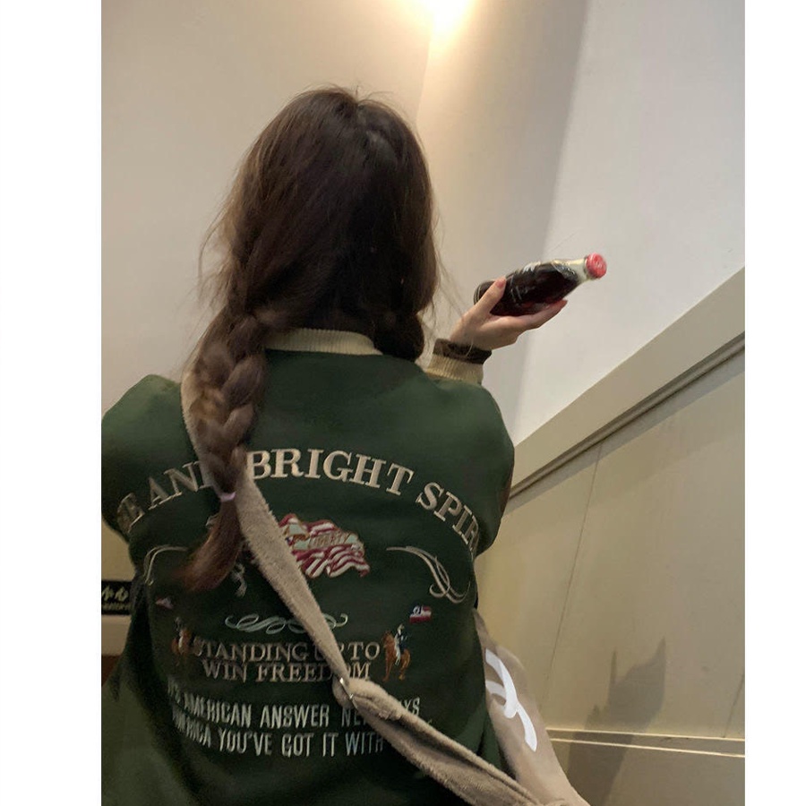 Áo Khoác Bomber Jacket Varsity Chất Đẹp Có Ảnh Thật - Áo Bomber Nam Nữ Hót Trend Màu Vintage