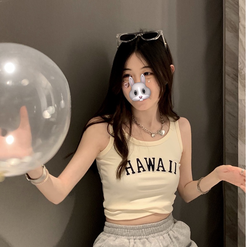 Áo Dệt Kim Hai Dây Thêu Chữ Thời Trang Quyến Rũ