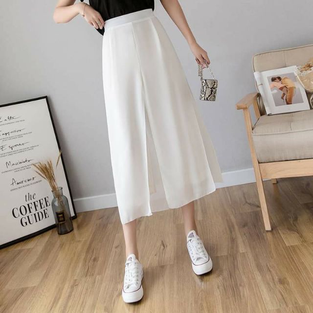 [Mã SKAMLTSM9 giảm 10% đơn 99K] [Có sẵn] Quần ống rộng giả váy xẻ tà 2 lớp cực xinh chuẩn hàng Quảng Châu | BigBuy360 - bigbuy360.vn