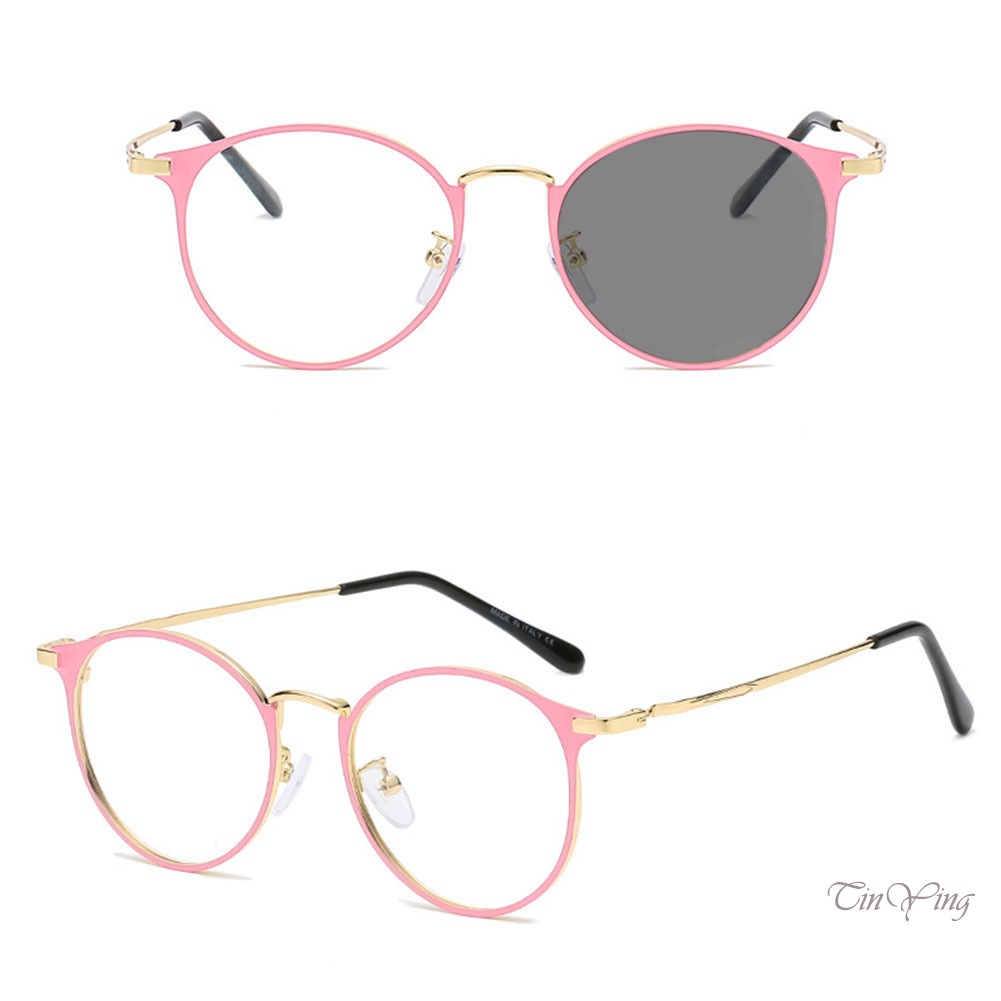 GETNOIVAS Mắt Kính Chống Tia Sáng Xanh Gọng Kim Loại Thay Đổi Màu Sắc Cổ Điển Dành Cho Nam Nữ