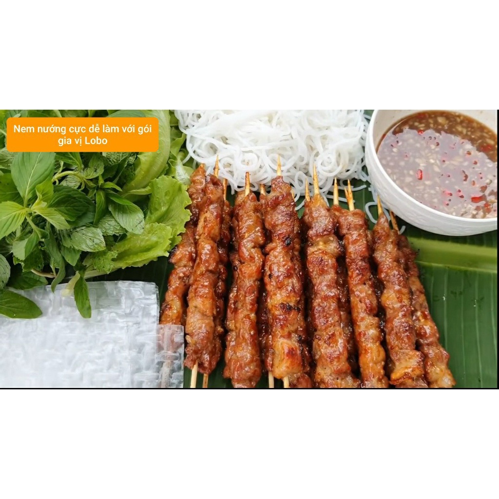 [Lobo Thái] Gia vị làm nem nướng / chạo tôm thịt gói 70g. Nam Nuong Seasoning Mix. NK chính hãng