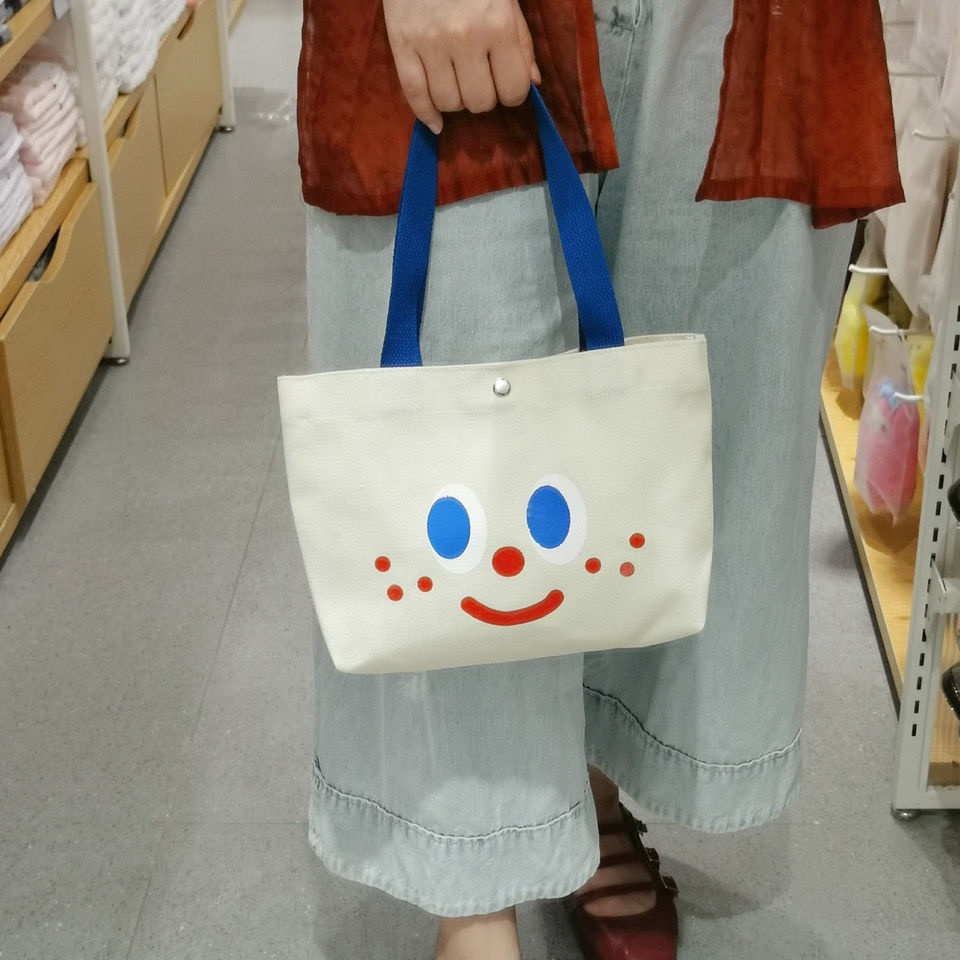 Túi Xách Vải Canvas Mini In Hoạt Hình Dễ Thương