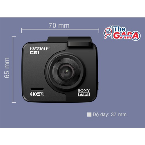 Camera Hành Trình VietMap C61 - | Ghi hình Ultra HD (4K) | Có cảnh báo tốc độ