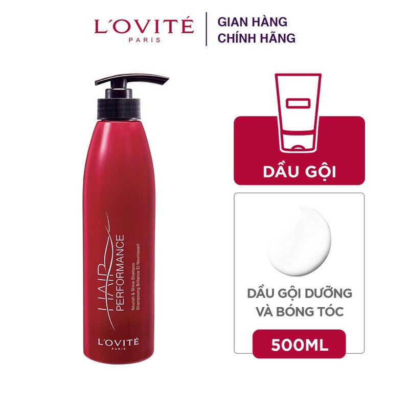 Dầu Gội Lovite Hair Performance Nourishing And Shine Shampoo Dưỡng Và Bóng Tóc 500ml