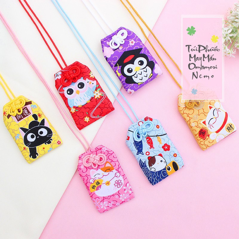 Túi Phước May Mắn Omamori Có 6 Màu Chọn Lựa, Kèm Nhiều Quà Tặng Nemo Handmade - OMG6M