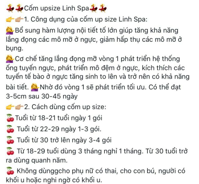 ( Không lợi nhuận) Cốm upsize chính hãng | Thế Giới Skin Care