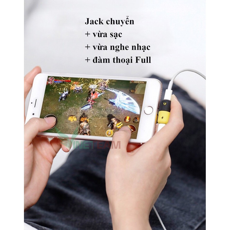 Giá Hủy Diệt[CỰC HOT] Cáp chia Lightning 1 ra 2 cho Sạc và Tai nghe cho Iphone ,cáp chia tai nghe, cáp chia sạc -dc3087