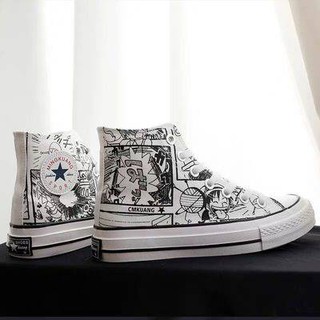 One Piece Anime All-match Xu hướng Graffiti giày nam