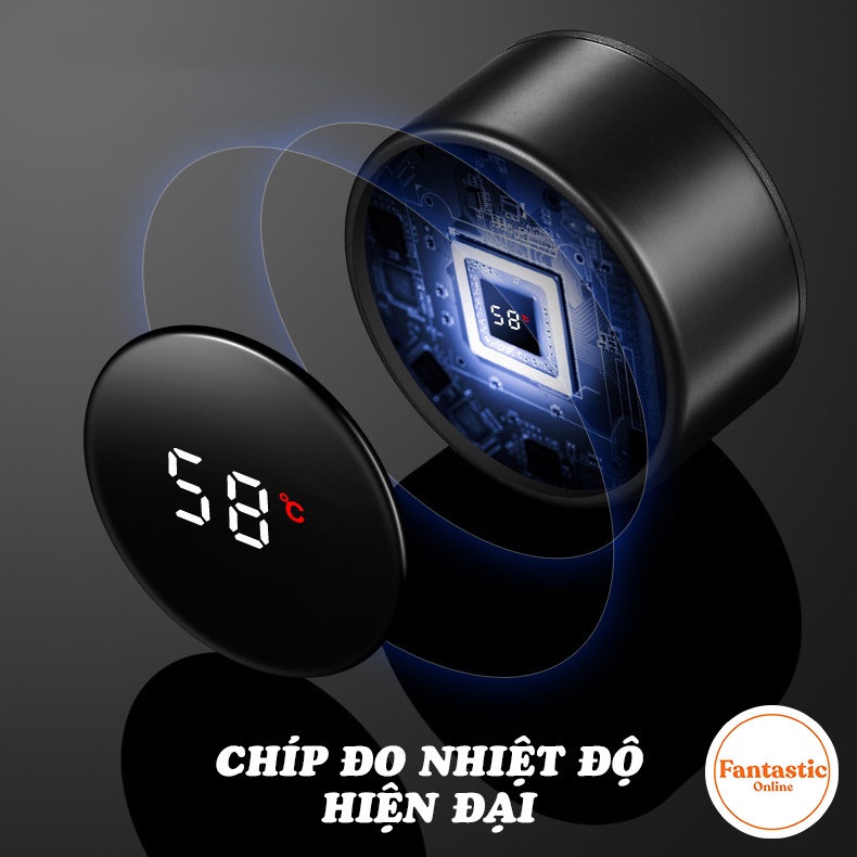 Bình Giữ Nhiệt Inox FANTASTIC - Bình Giữ Nhiệt Thông Minh Có Báo Nhiệt Độ - Dung Tích 500ml