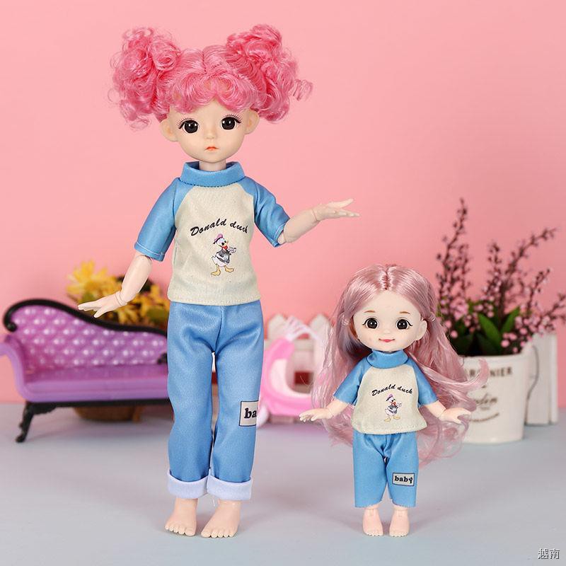 ◎✤Winter new 30 Cm bjd Barbie doll 3D mắt thật búp bê đồ chơi nhà gái quà tặng sinh nhật