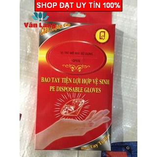 1 hộp 100 cái găng tay nilon sinh học tiện lợi, vệ sinh