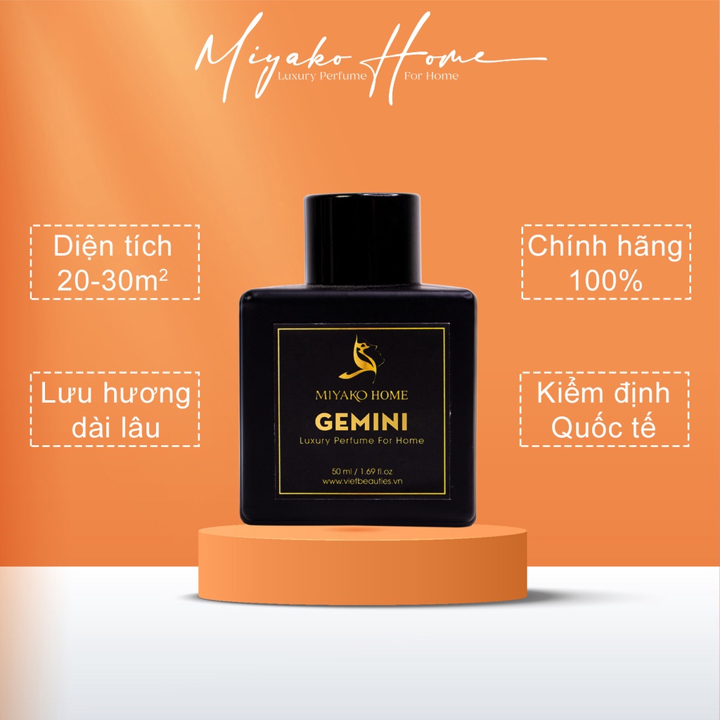 Tinh dầu thơm phòng MIYAKO HOME Gemini, tinh dầu khuếch tán dupe nước hoa Good Girl