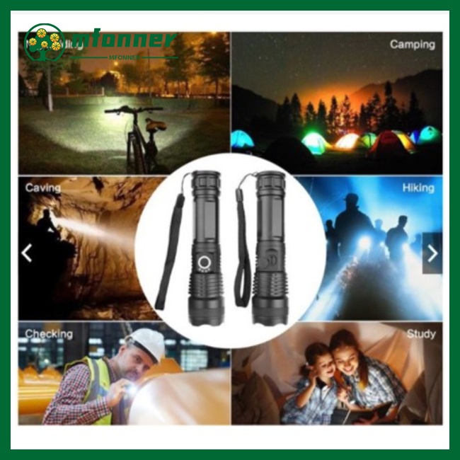 Đèn Pin 1000 Lumens Xlamp Xhp50 Ánh Sáng Mạnh Có Cổng Usb Chất Lượng Cao