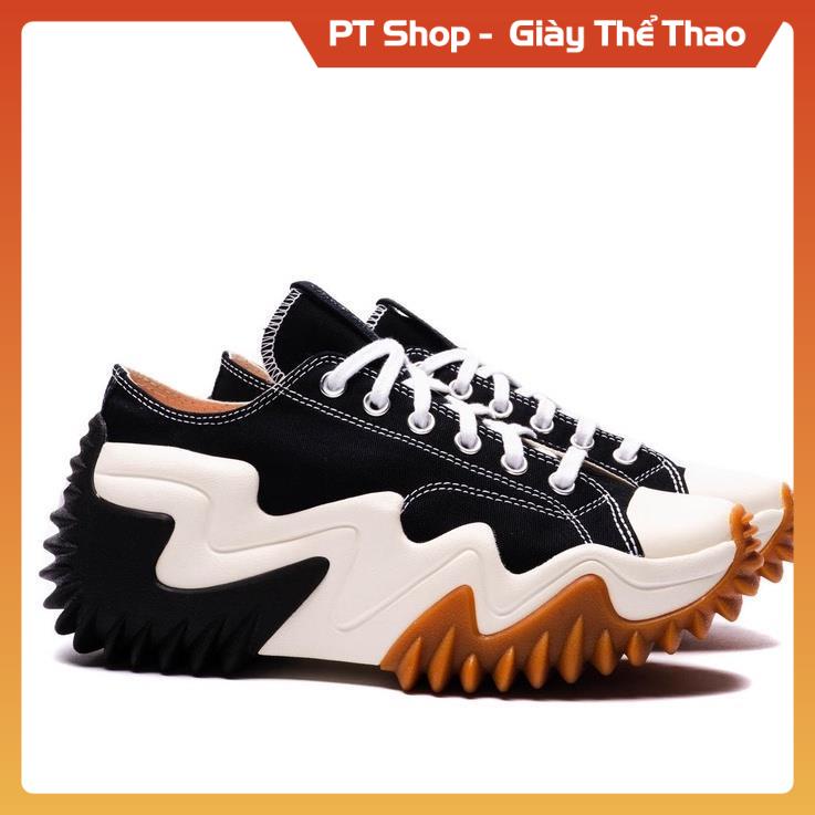 [Hàng Tốt + FreeShip] Giày Sneaker Cv run motion cao thấp cổ màu đen trắng nâu, Giầy Sneaker Conver 1970s hight low