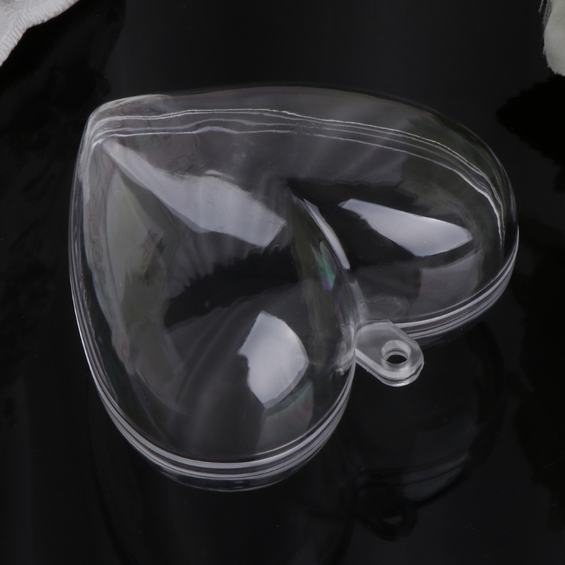 Bộ 5 Hộp Nhựa Đựng Kẹo Hình Trái Tim Trong Suốt