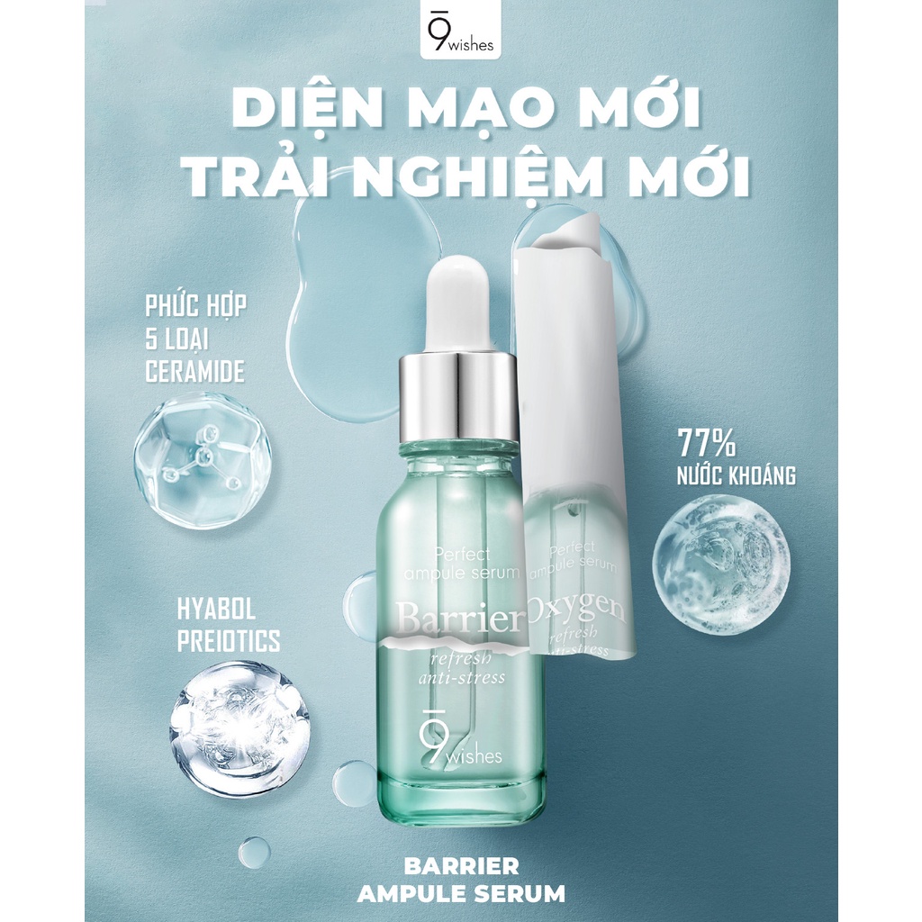 Tinh Chất Dưỡng Trắng, Chống Lão Hóa, Cấp Ẩm Cho Da Căng Bóng, Sáng Khỏe 9 Wishes Ampule Serum 25ml