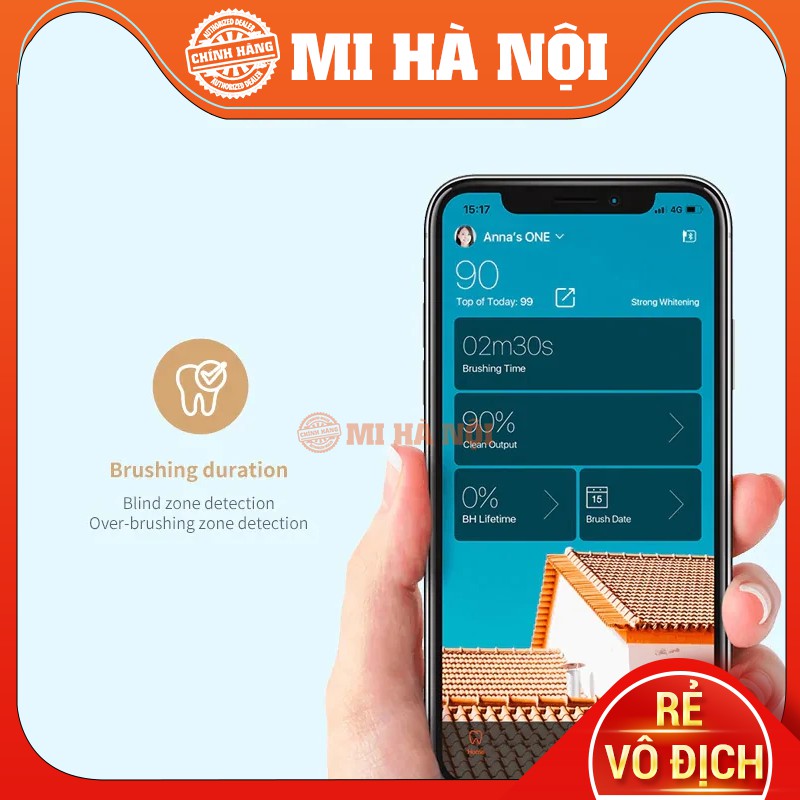 Bàn chải điện thông minh Xiaomi Oclean X màn hình cảm ứng / Oclean Z1 sạc nhanh, kết nối app, chống nước IPX7