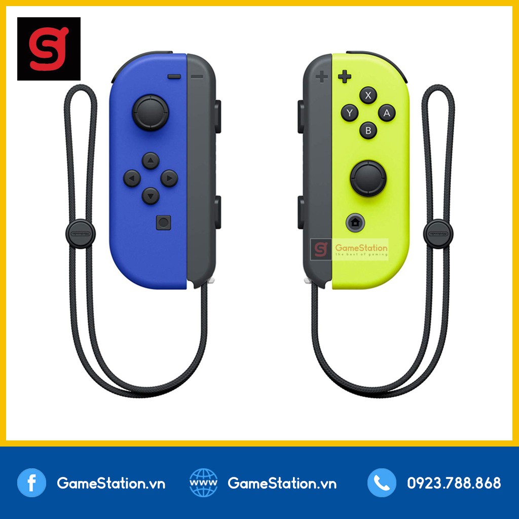 Tay Cầm Nintendo Switch Joy-Con - Màu Blue/ Neon Yellow