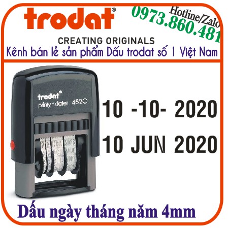 Dấu ngày tháng năm cao 4mm (Trodat 4820)