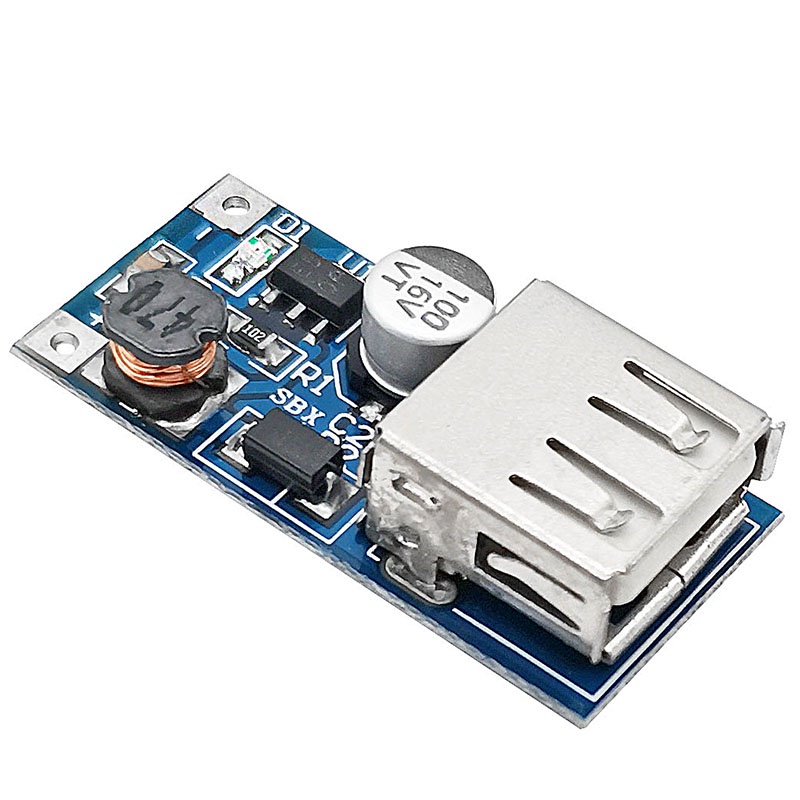 Mạch Boost Tăng Áp 0.9~5V lên 5VDC - 600mA tích hợp Cổng USB - Chế sạc dự phòng