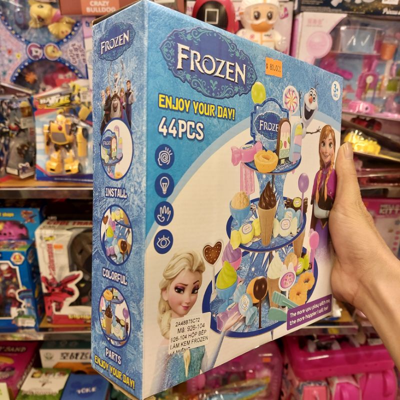 Hộp Đồ Chơi Bếp Làm Kem Frozen 44 Chi Tiết