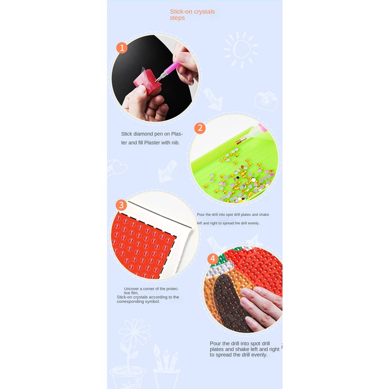 Tranh Đính Đá Tự Làm cho bé Hình Sanrio Dễ Thương sticker đính đá cho bé tranh đính đá cha mẹ