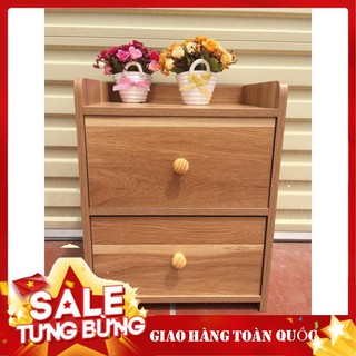 Kệ Để Đầu Giường 2 Ngăn Kéo Bằng Gỗ Ép Cao Cấp Để Đồ Tiện Lợi 🔸Gia Dụng Thương Nguyễn - T11