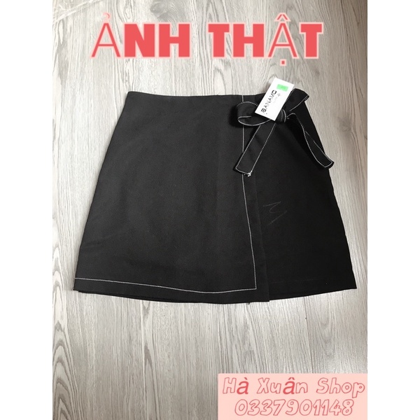 Chân váy chữ A có nơ ❤️GIẢM 30%❤️Chân váy trơn chỉ nổi có nơ buộc | BigBuy360 - bigbuy360.vn