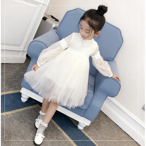 ✨CindyMom✨ Đầm công chúa vải ren voan thời trang dự tiệc cho bé gái Quần áo trẻ em