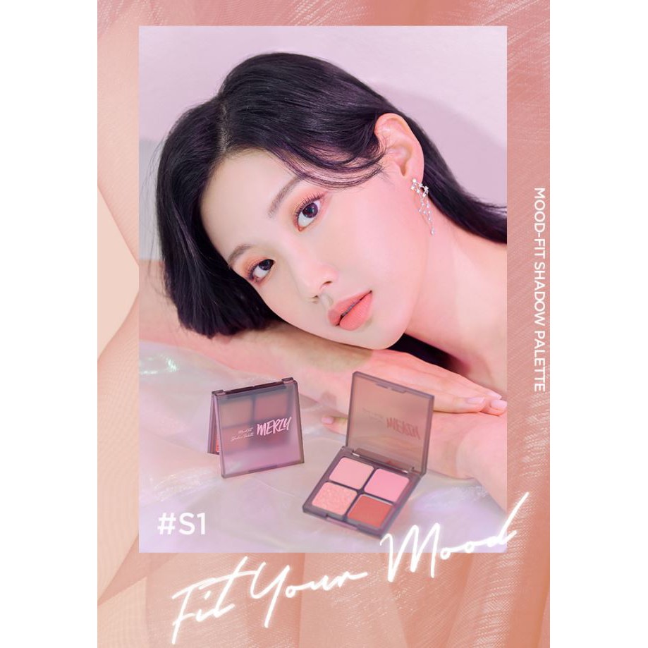 Bảng Phấn Mắt 4 Ô Merzy Mood Fit Shadow Palette 8g