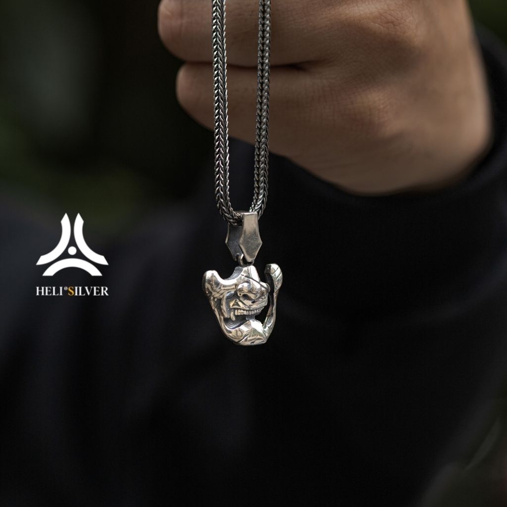 Mặt dây chuyền bạc nam, nữ HeliSilver GHOST BUSHIDO Helios Original S925 DCBN068