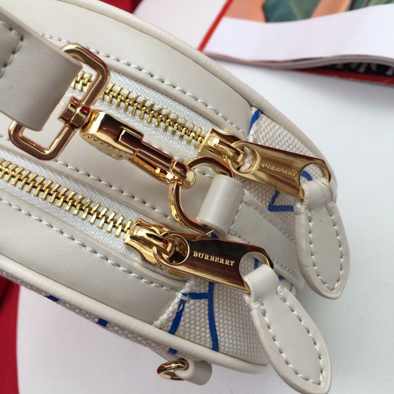 Túi đeo chéo nữ bản tròn Burberry BBR Louise da thật cao cấp