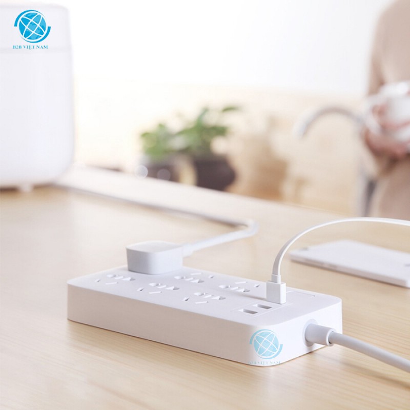 Ô cắm điện Xiaomi Mi Power Strip 6 cổng 3 usb - Ổ cắm điện Xiaomi hàng chính hãng