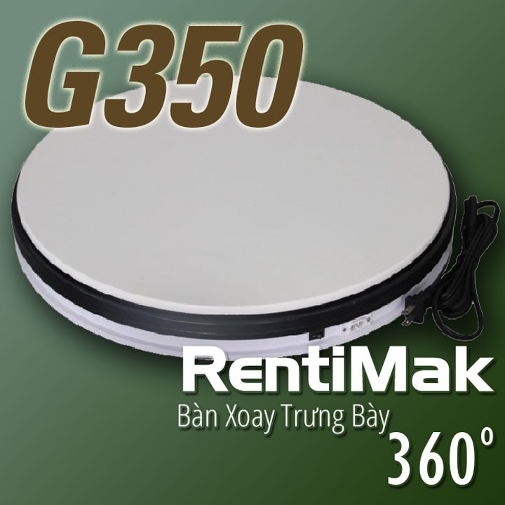 RentiMak G350 Đế trưng bày quay tròn 360 độ, Đế xoay trưng bày, Bàn chụp ảnh sản phẩm, Đế chụp ảnh