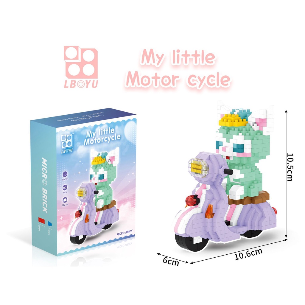 Khối Lắp Ráp Xe Mô Tô 7550A-7555A Chất Lượng Cao