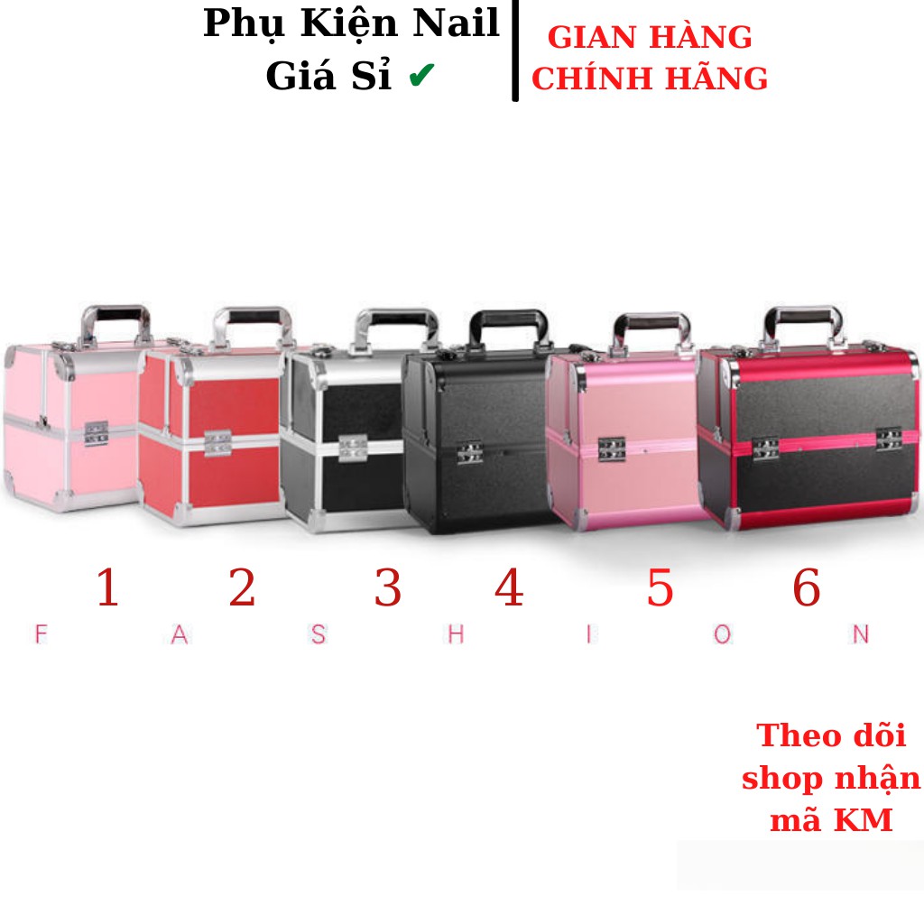 Cốp đựng đồ Nail , Mi , Phun xăm , Trang điểm 2 tầng