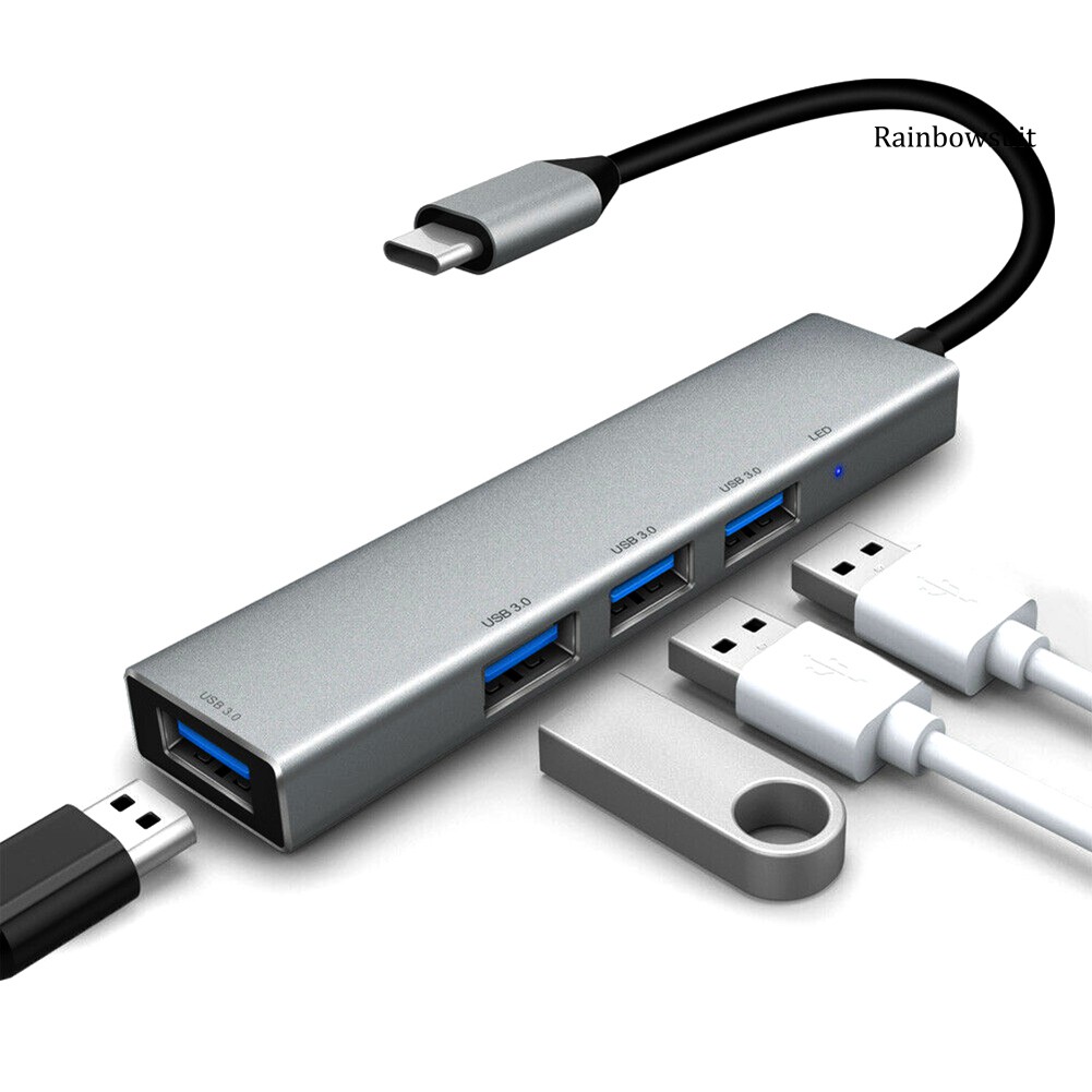 Cáp Chia 4 Cổng Usb 3.1 Type-C Sang Usb 3.0 Tiện Dụng