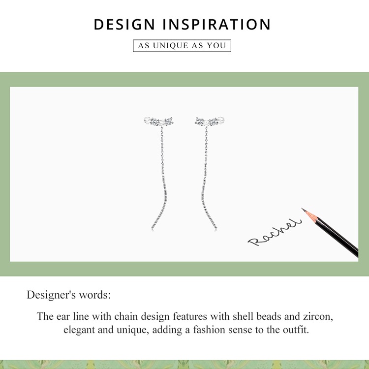 Bông tai BAMOER vỏ sò bạc 925 thời trang cho nữ