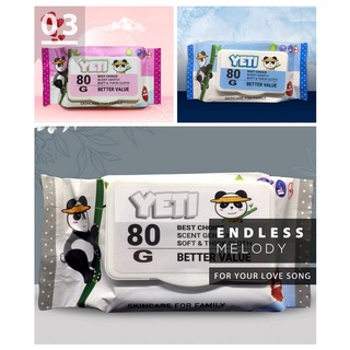 Thùng 50 gói - Khăn giấy ướt cao cấp Yeti 80G KU06