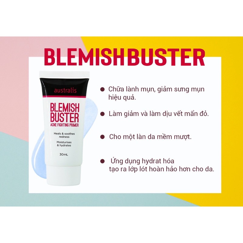 Kem Lót Cho Da Mụn Giúp Giữ Ẩm - Australis Blemish Buster 30ml | BigBuy360 - bigbuy360.vn