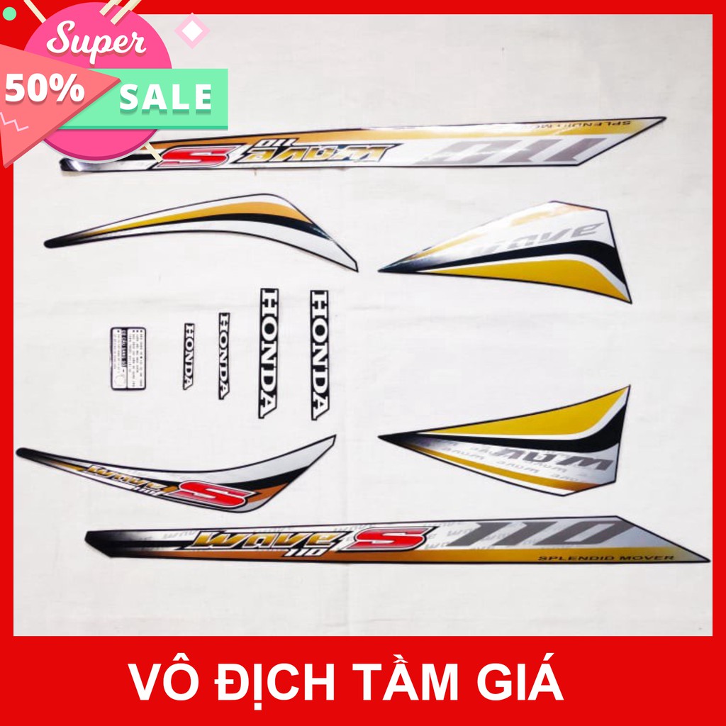 NGUYÊN BỘ TEM 3 LỚP WAVE S 110 MẪU MỚI ZIN LOẠI 1 CỰC ĐẸP MÀU ĐEN
