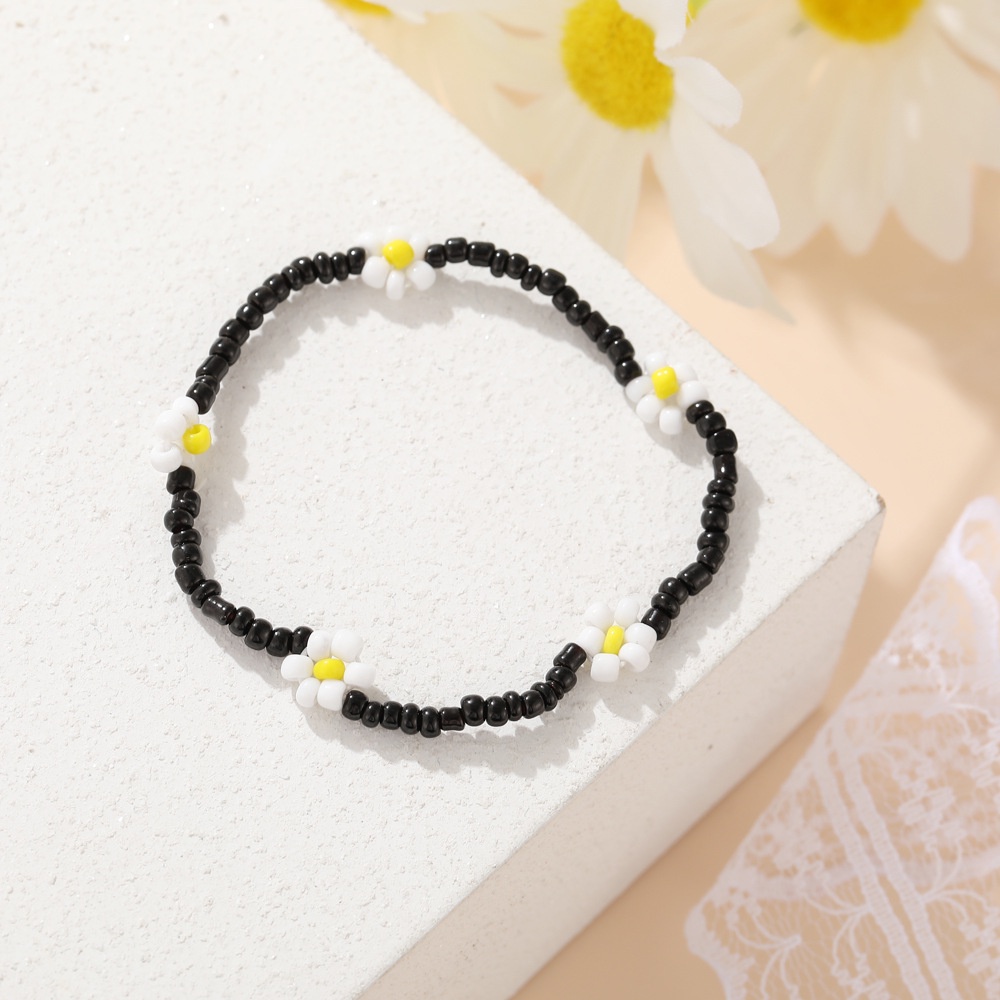 Vòng tay hạt cườm hoa cúc, Vòng tay BlackPink #5402